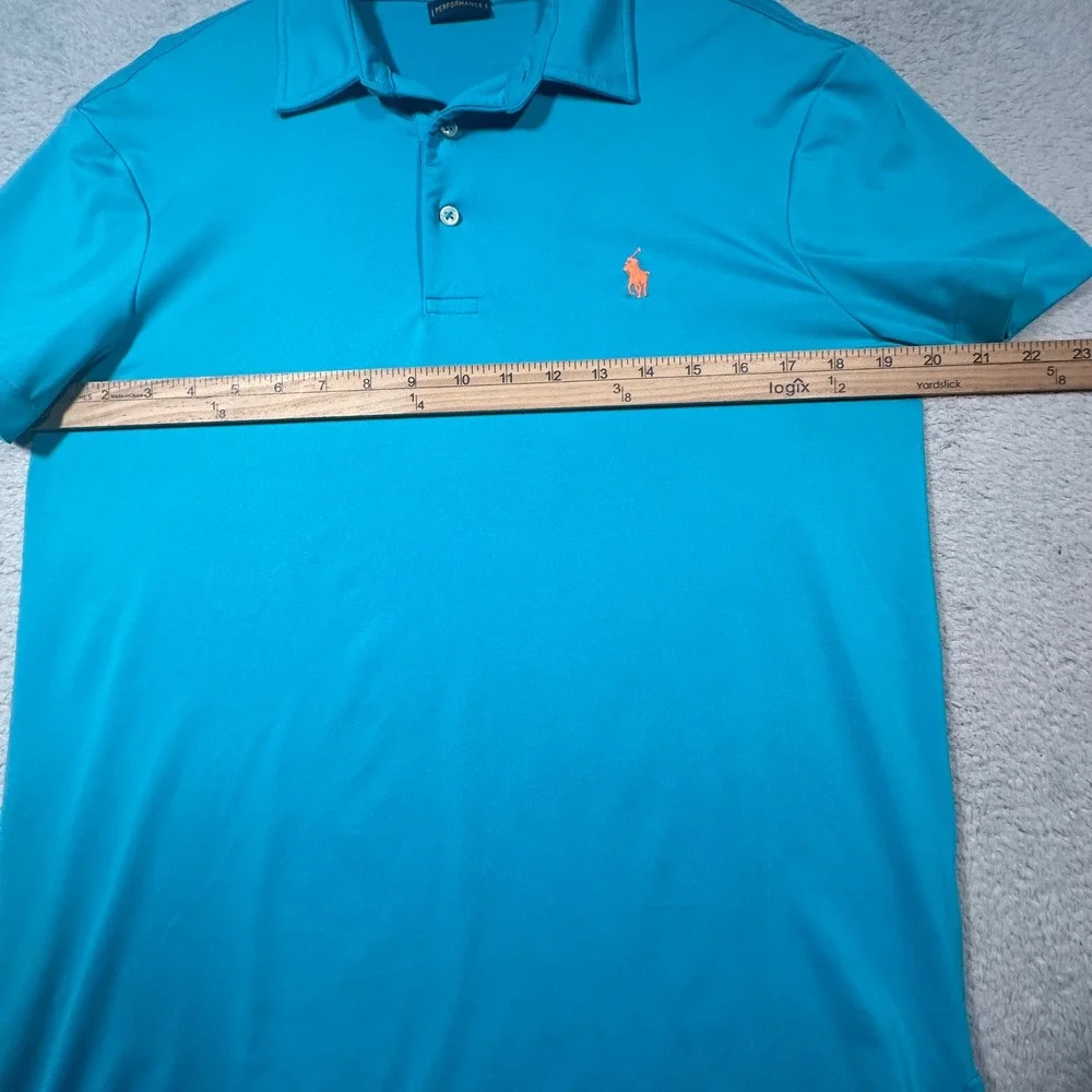 Polo Ralph Lauren Polo Shirt Mens S Blue Performance Short Sleeve Pony Logo
